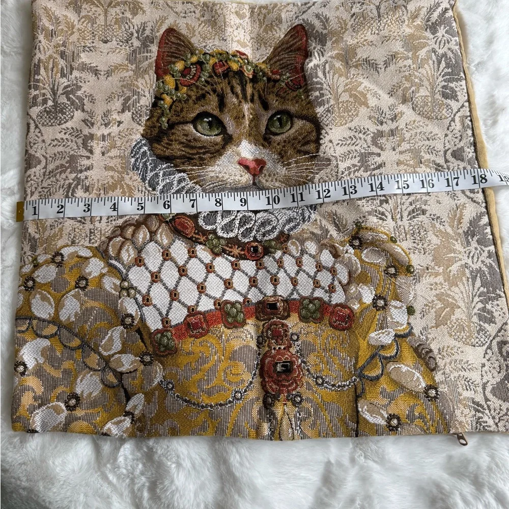 Metrax Craye Cat Tapestry Pillow Cover Grey Cat Sisi 48cm Belgian Novelt
